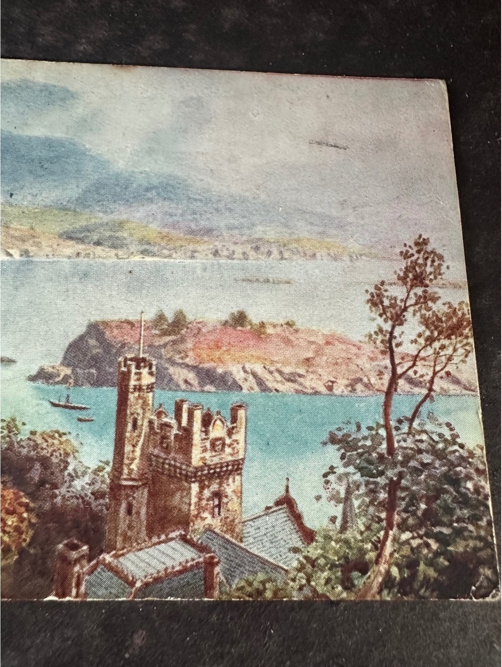 Vintage 1945 Tuck’s Oilette Kyles of Bute Scotland Postcard Posted to Oregon - Picture 3 of 6